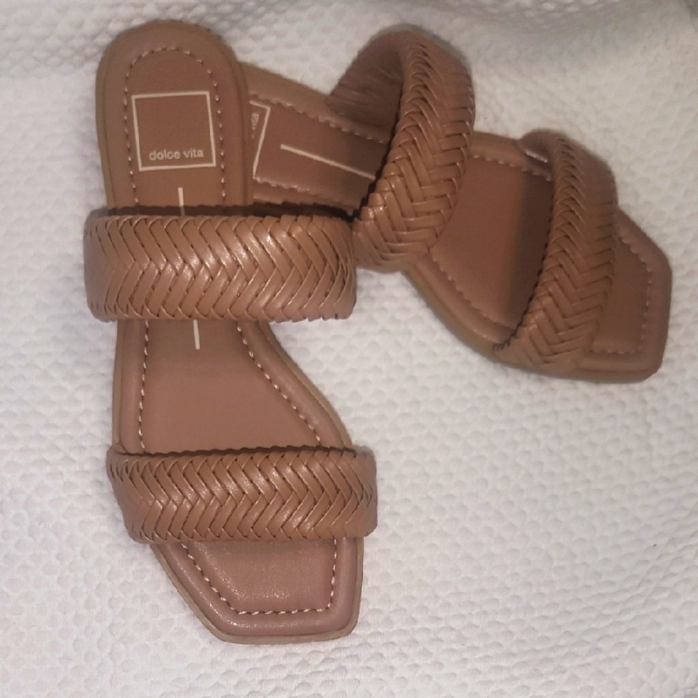Dolce Vita Tan Woven Sandals
